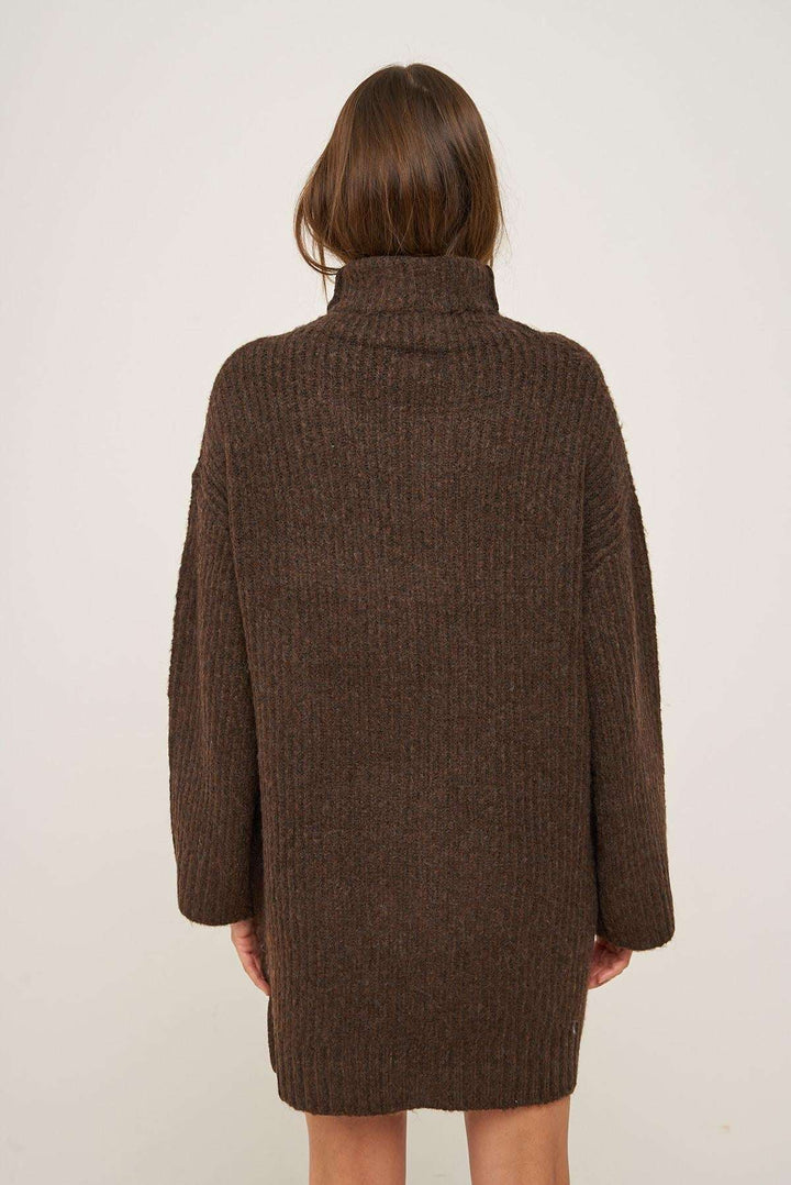 Strikkjole - Chokolade