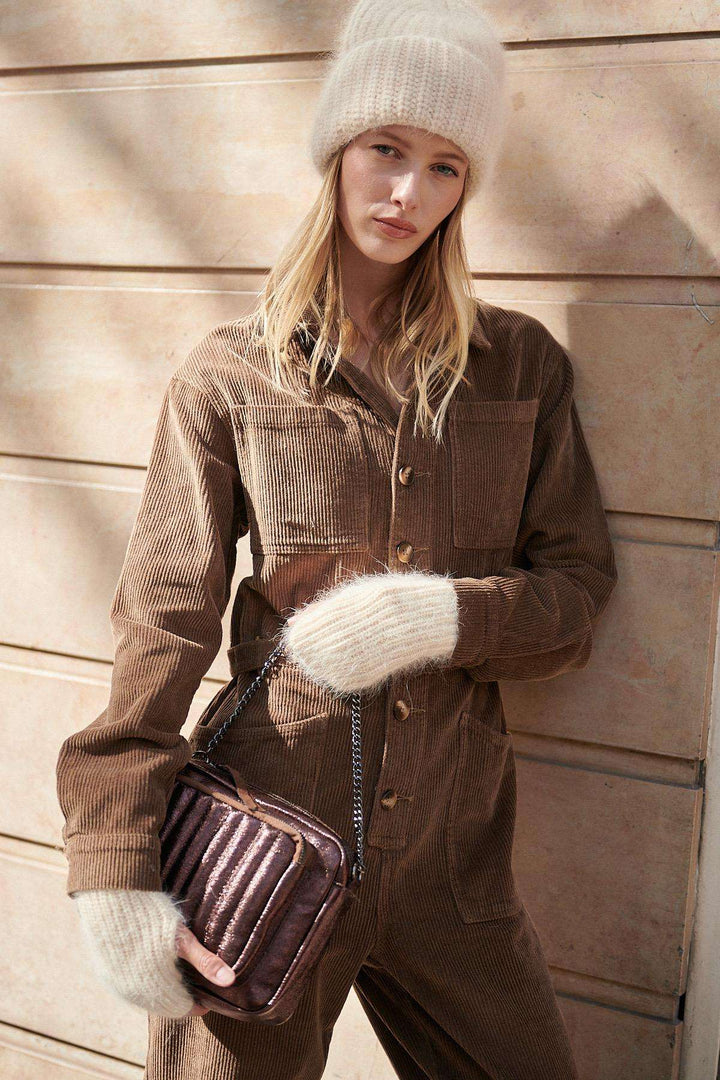 Fløjl jumpsuit - Chokolade