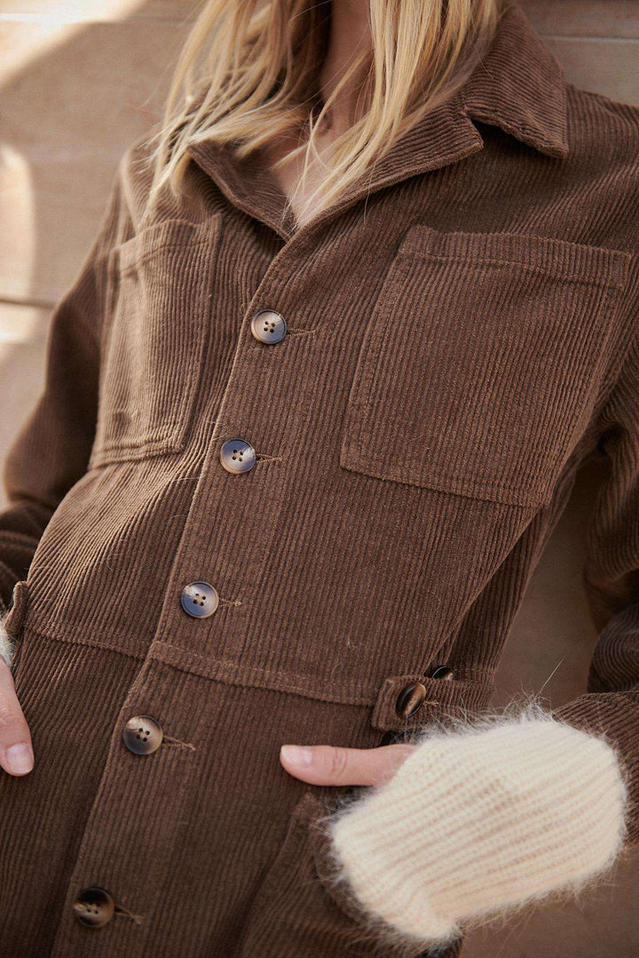 Fløjl jumpsuit - Chokolade