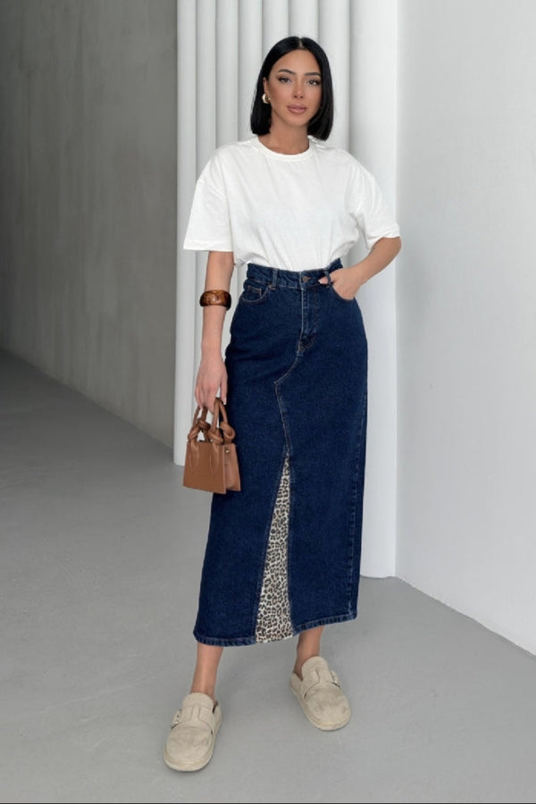 Denim nederdel