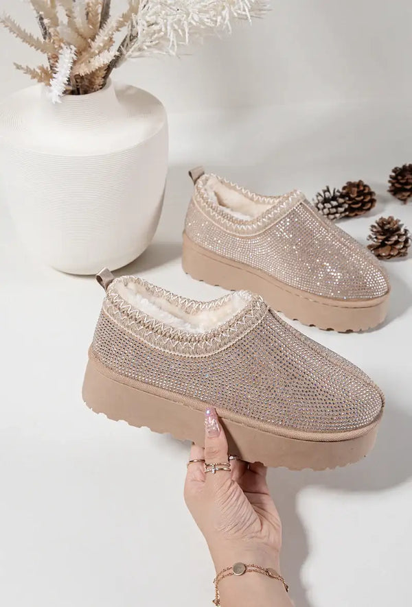 Sutsko med glimmer - Beige