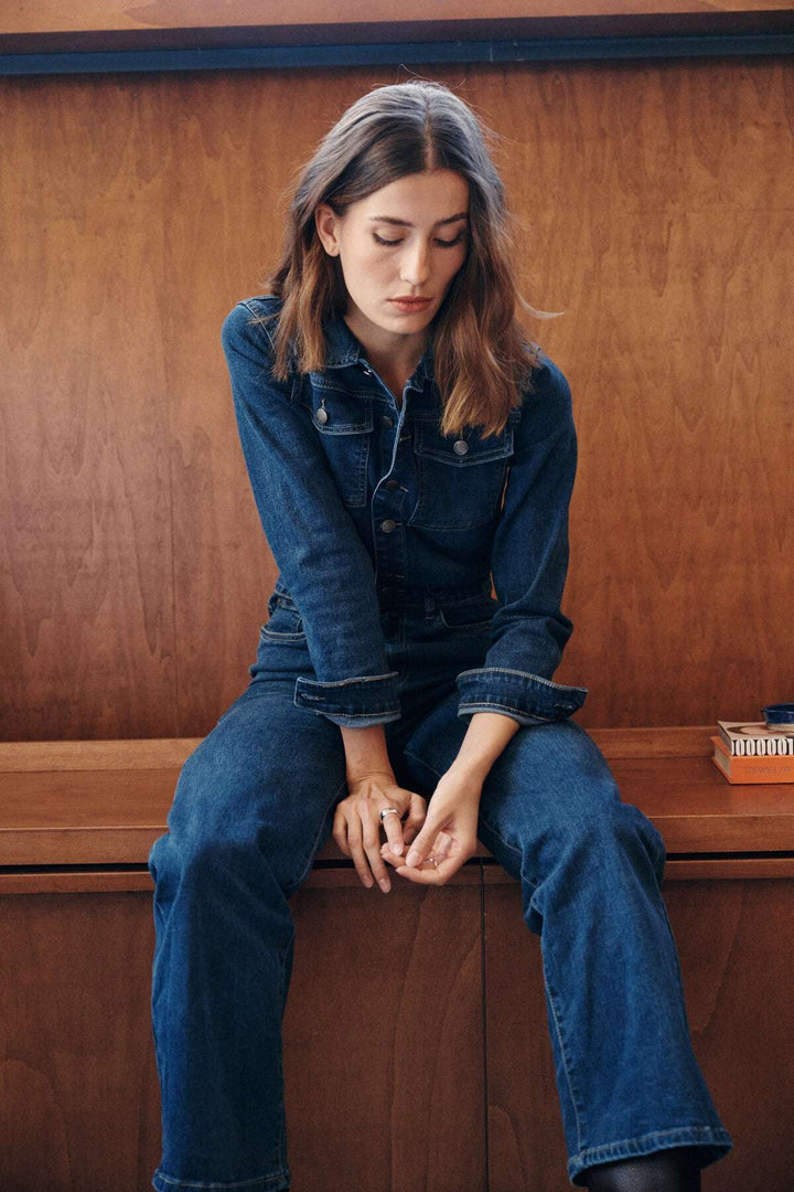 Denim buksedragt