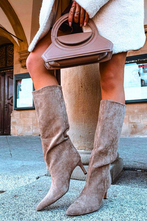 Lange støvler - Taupe