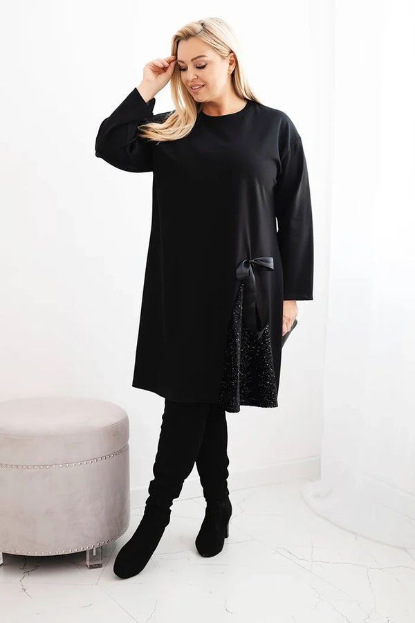 Plus size kjole - Sort