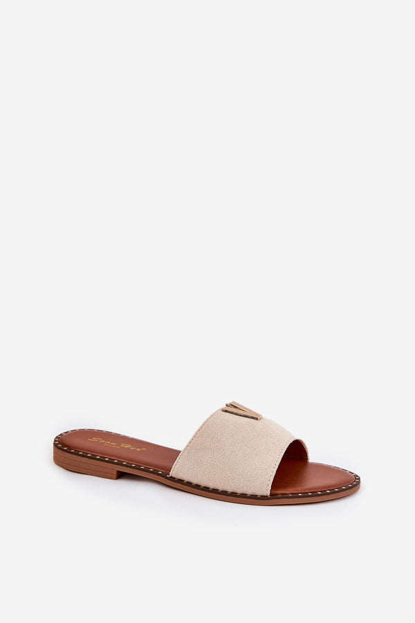 Sandaler med spænde - Beige