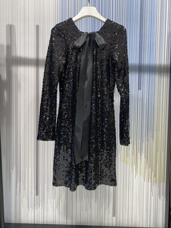 Paillet kjole - Sort