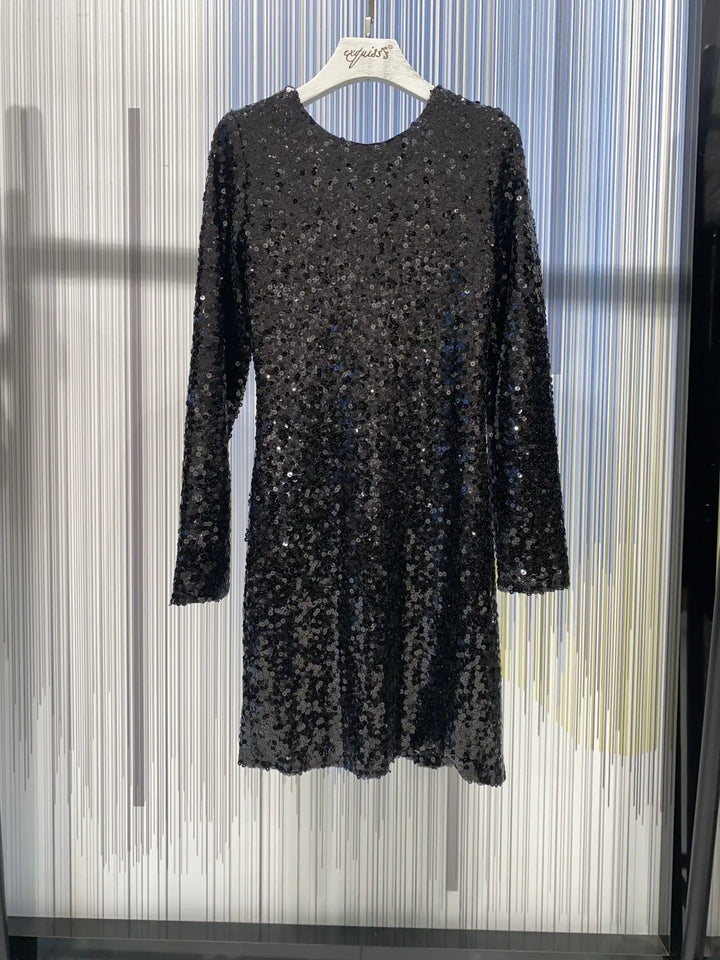 Paillet kjole - Sort