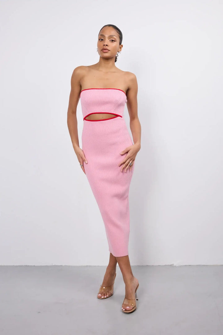 Stropløs kjole - Hvid