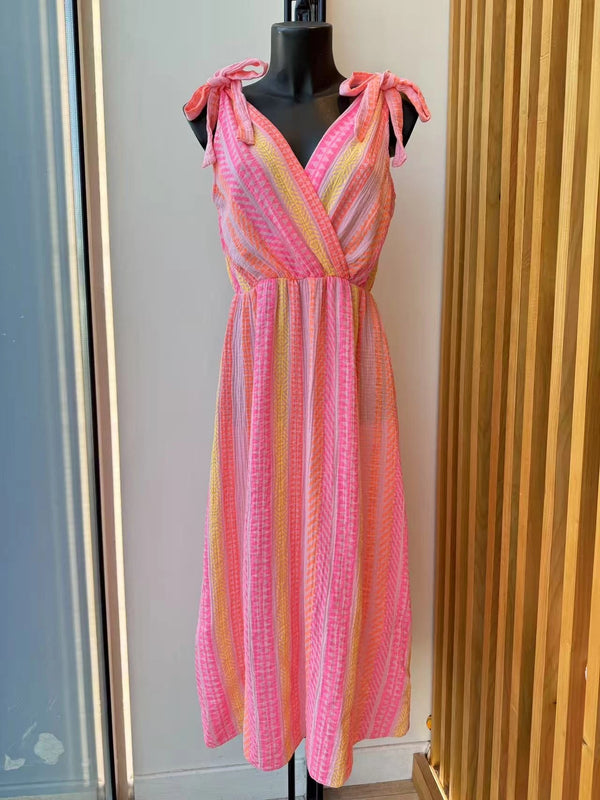 Plus size midi kjole - Pink