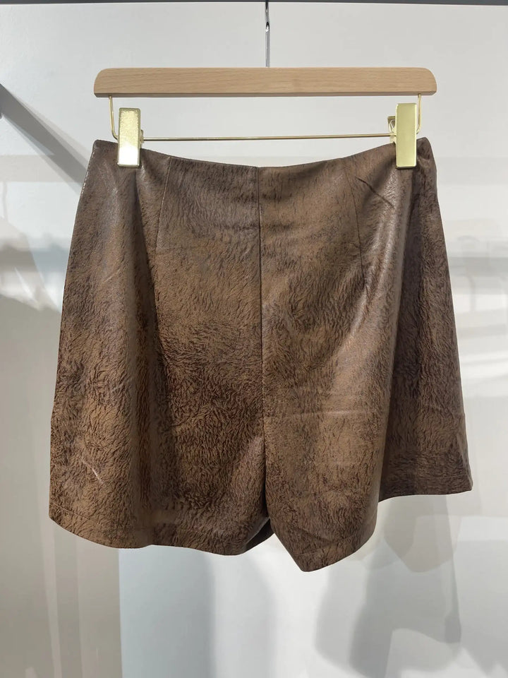 Faux læder shorts