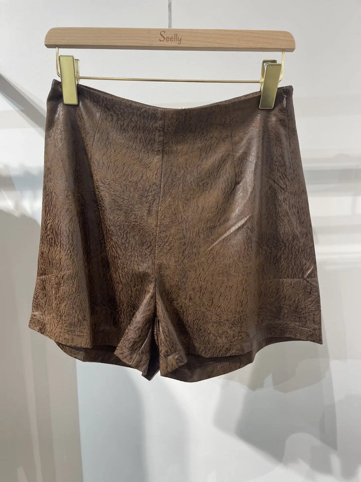 Faux læder shorts